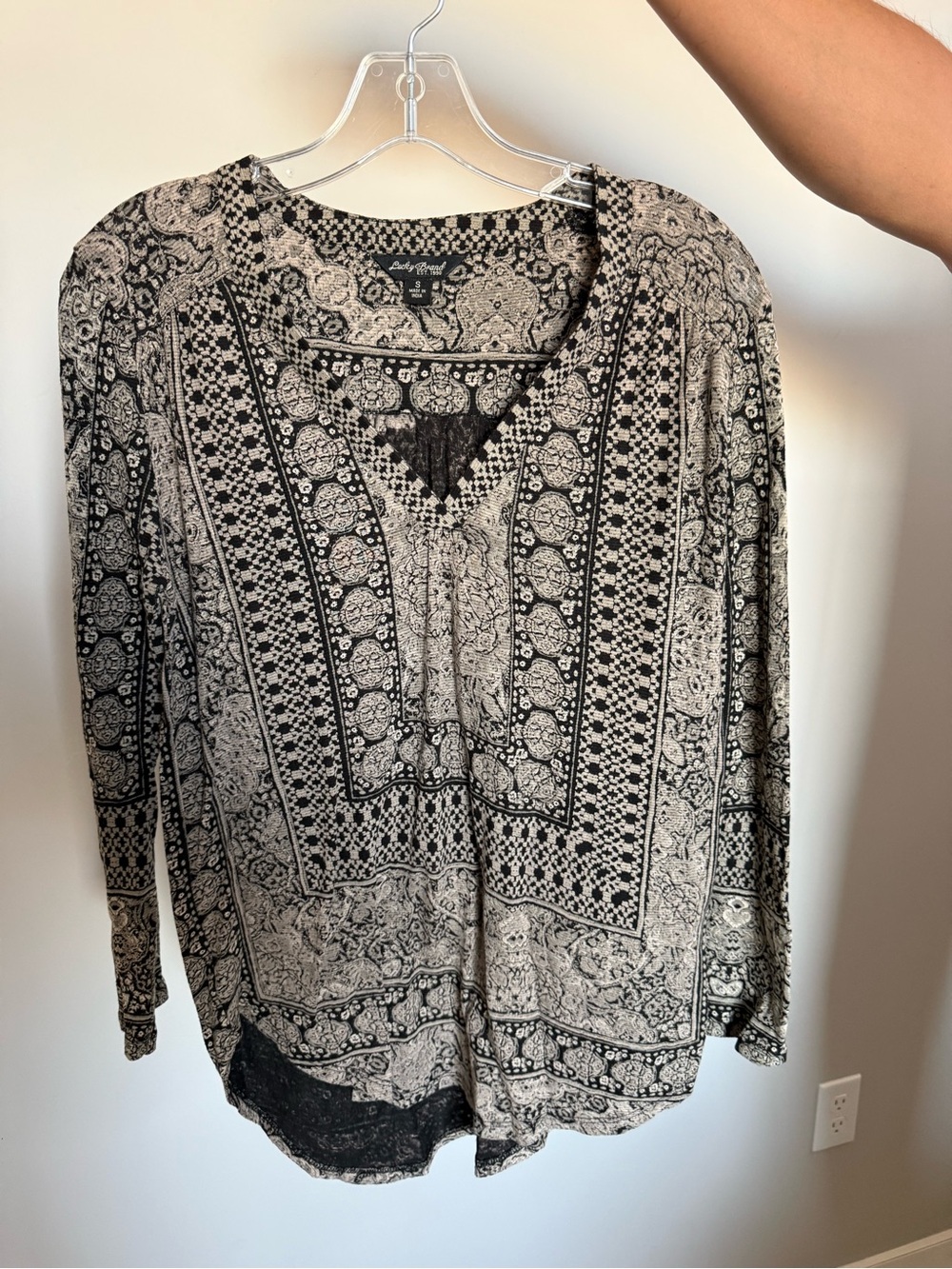 Lucky Brand Boho Print Tunic Top - size small